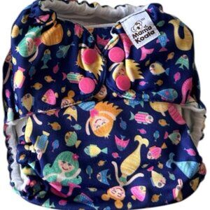 Dark Blue Mermaids OS Pocket Cloth Diaper by Mama Koala Cloth Diapers
